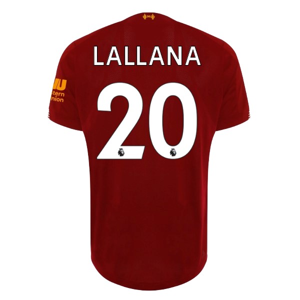 Camiseta Liverpool NO.20 Lallana Primera 2019-2020 Rojo